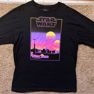 Star Wars The Lars Homestead Poster T-Shirt Men XL NWOT Bright Colored Graphics